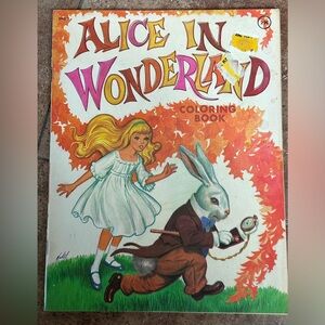 Vintage Alice in Wonderland coloring book Modern Publications unused like new